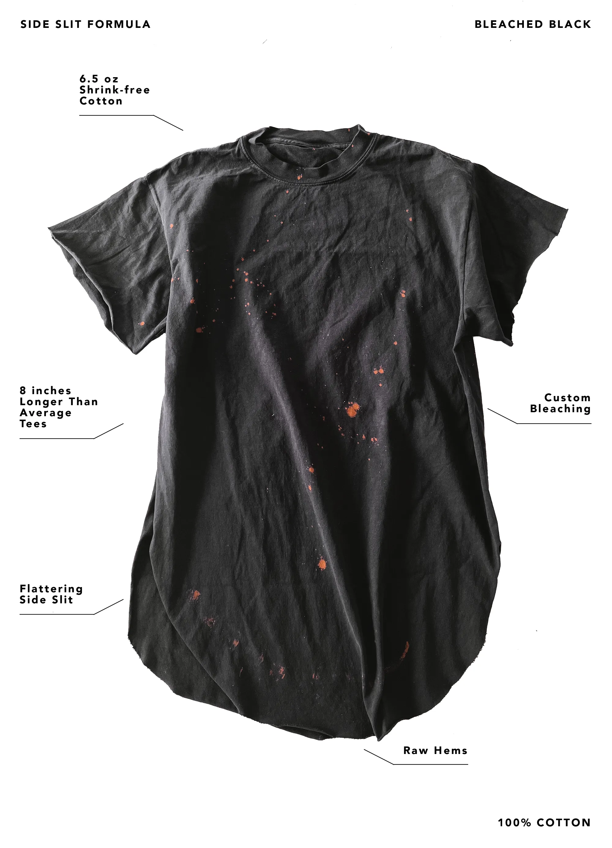 GRAB ME A COLD ONE BLEACHED OUT SIDE SLIT TEE
