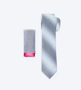 Gray-White Multicolor Tie