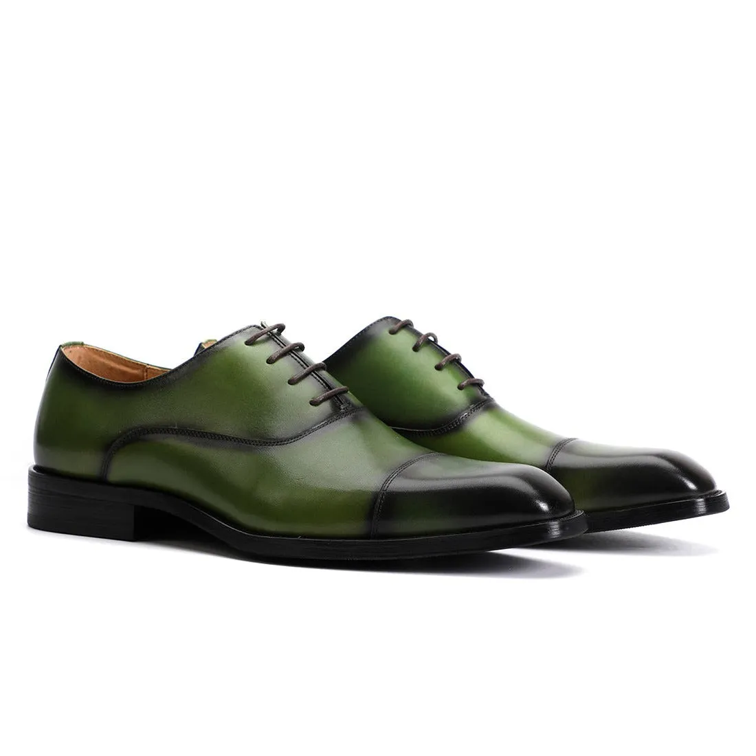 Green oxford shoes
