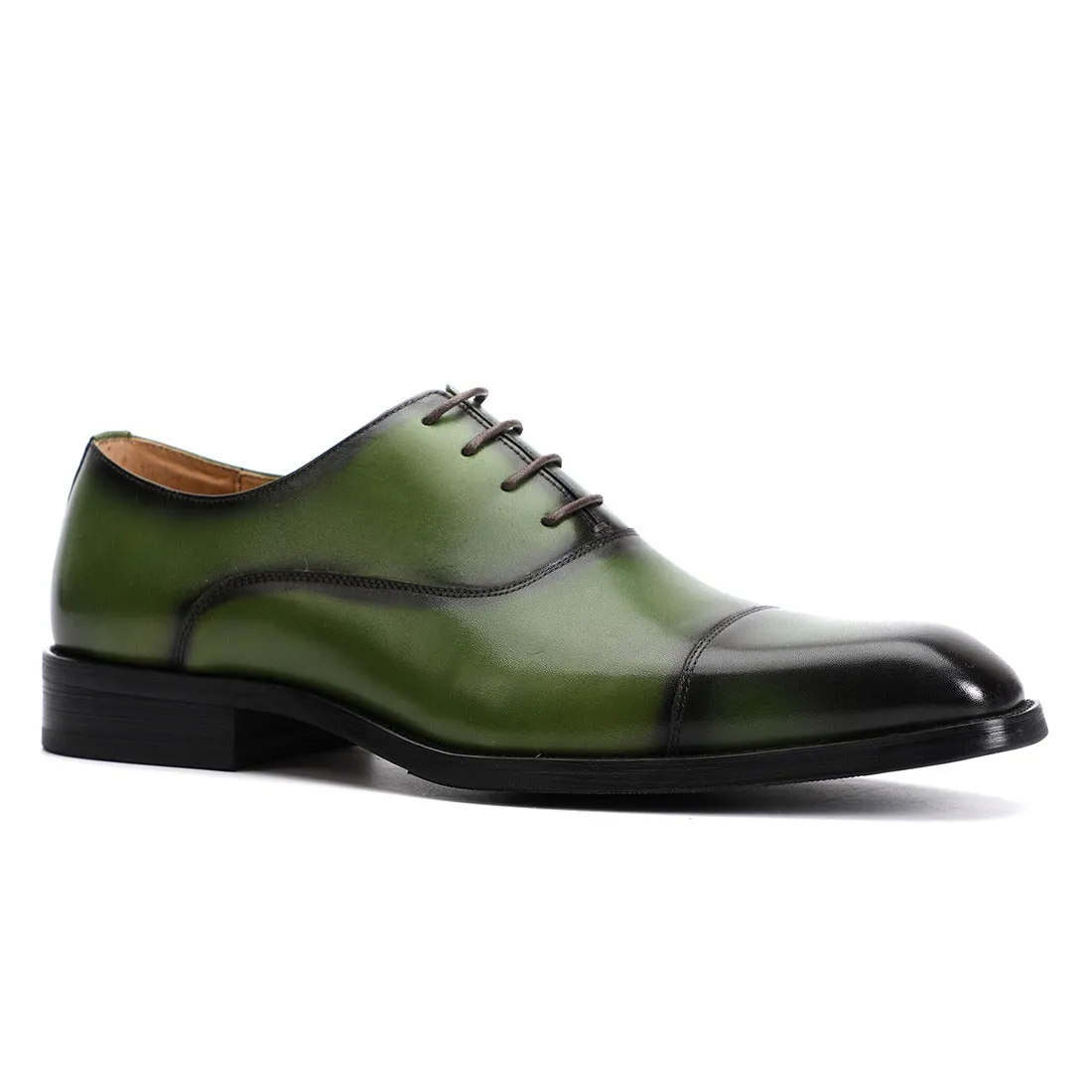 Green oxford shoes