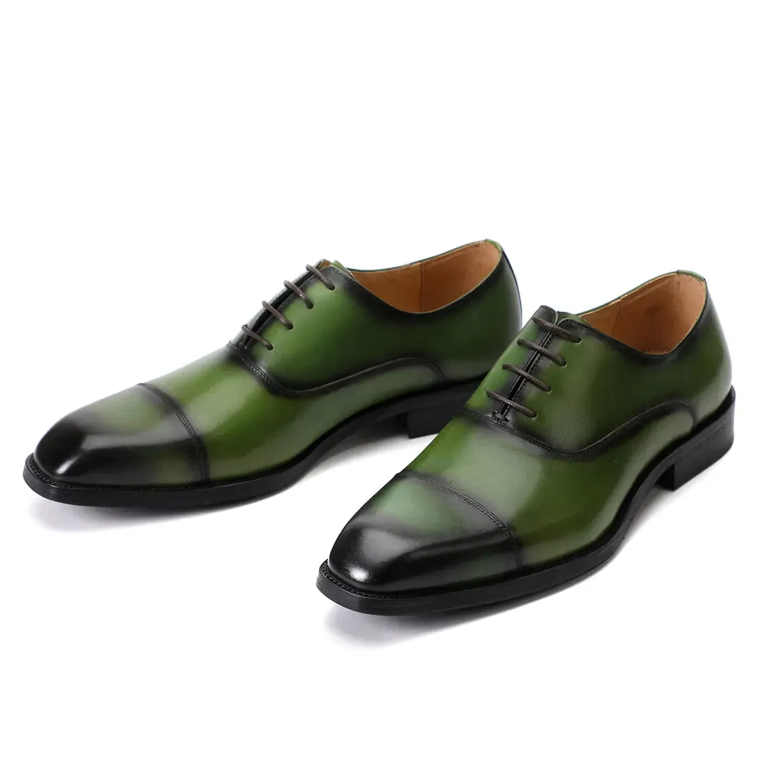 Green oxford shoes