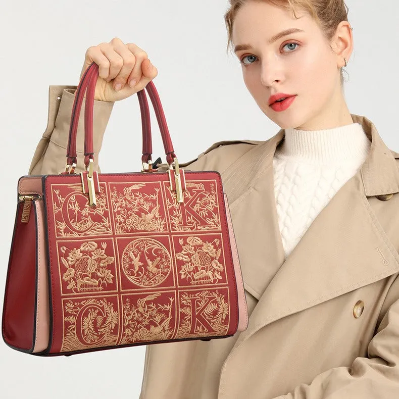 Medium-Sized Havilah Embroidery-Designed Fashionable Tote Bag