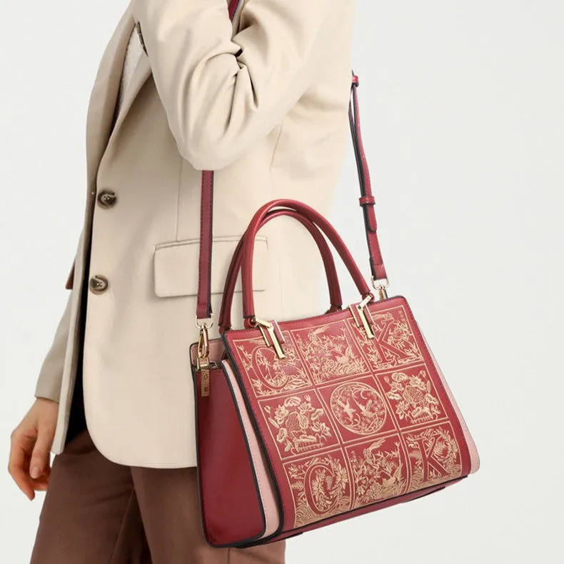Medium-Sized Havilah Embroidery-Designed Fashionable Tote Bag