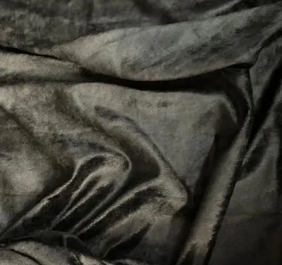 Italian Black Stretch Velour