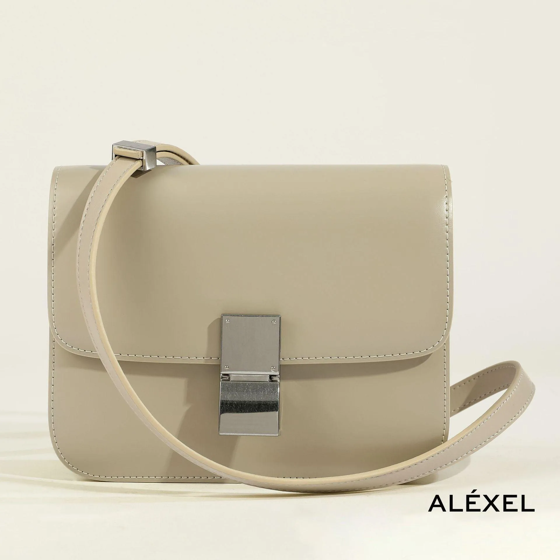 Italian Calfskin Leather Bag Designer Bag Italian Leather Box Bag, Classic Crossbody Bag, Shoulder Bag, Minimalist Genuine Leather Purse