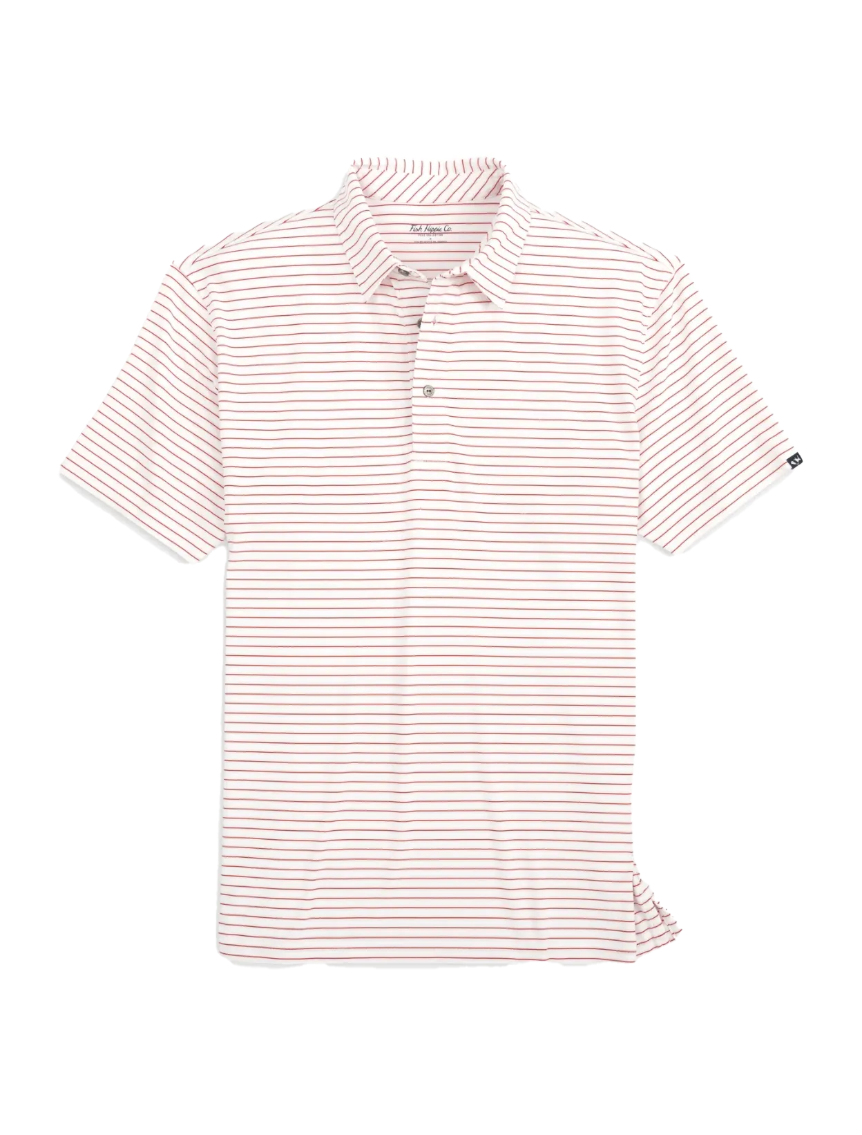 Knox Stripe Perf Polo Red