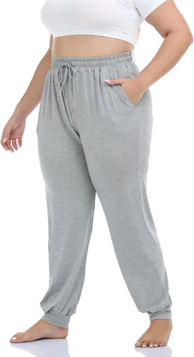 Kotii Women's Plus Size Joggers Plus Size Sweatpants Soft Lounge Pants Pajama Pants Workout Yoga Pants Casual