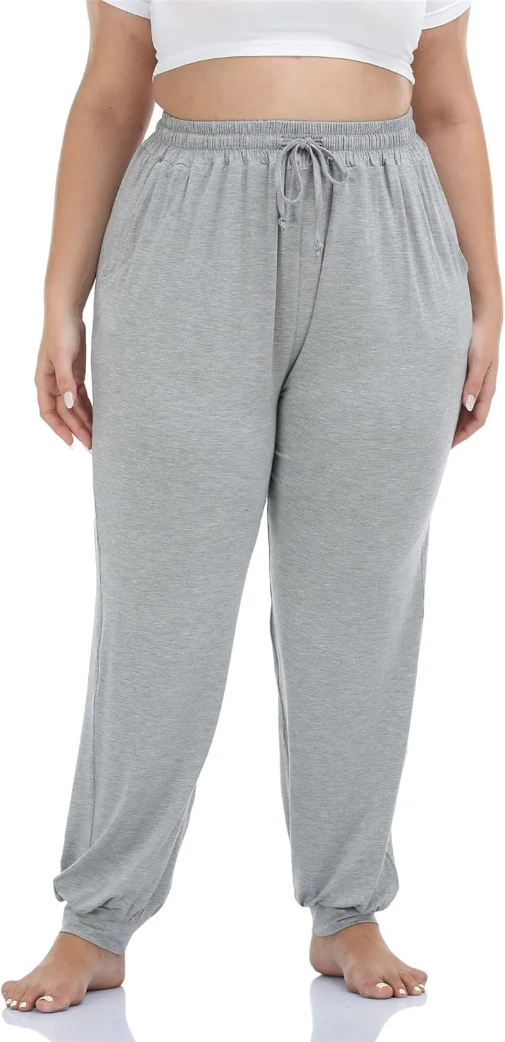 Kotii Women's Plus Size Joggers Plus Size Sweatpants Soft Lounge Pants Pajama Pants Workout Yoga Pants Casual