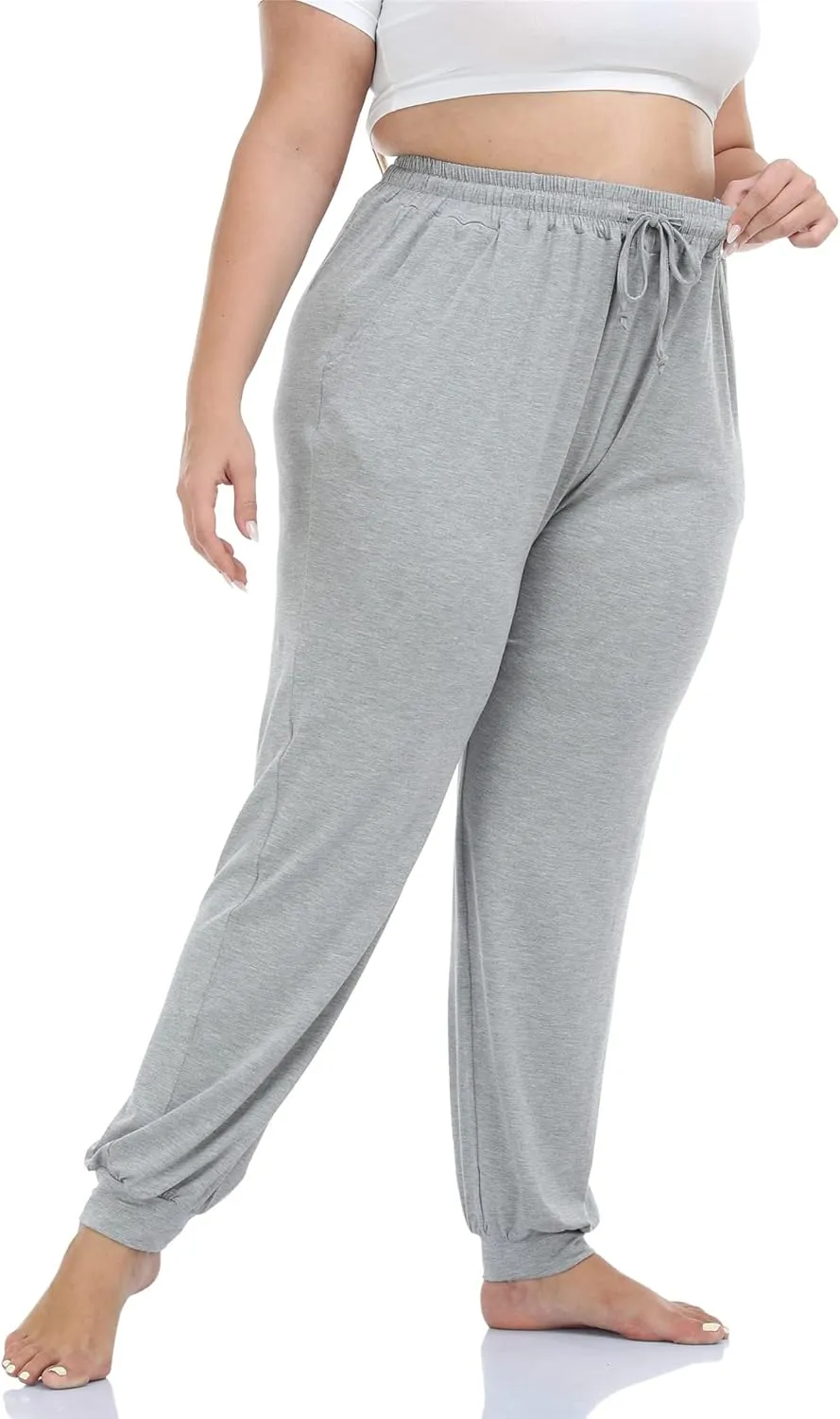 Kotii Women's Plus Size Joggers Plus Size Sweatpants Soft Lounge Pants Pajama Pants Workout Yoga Pants Casual