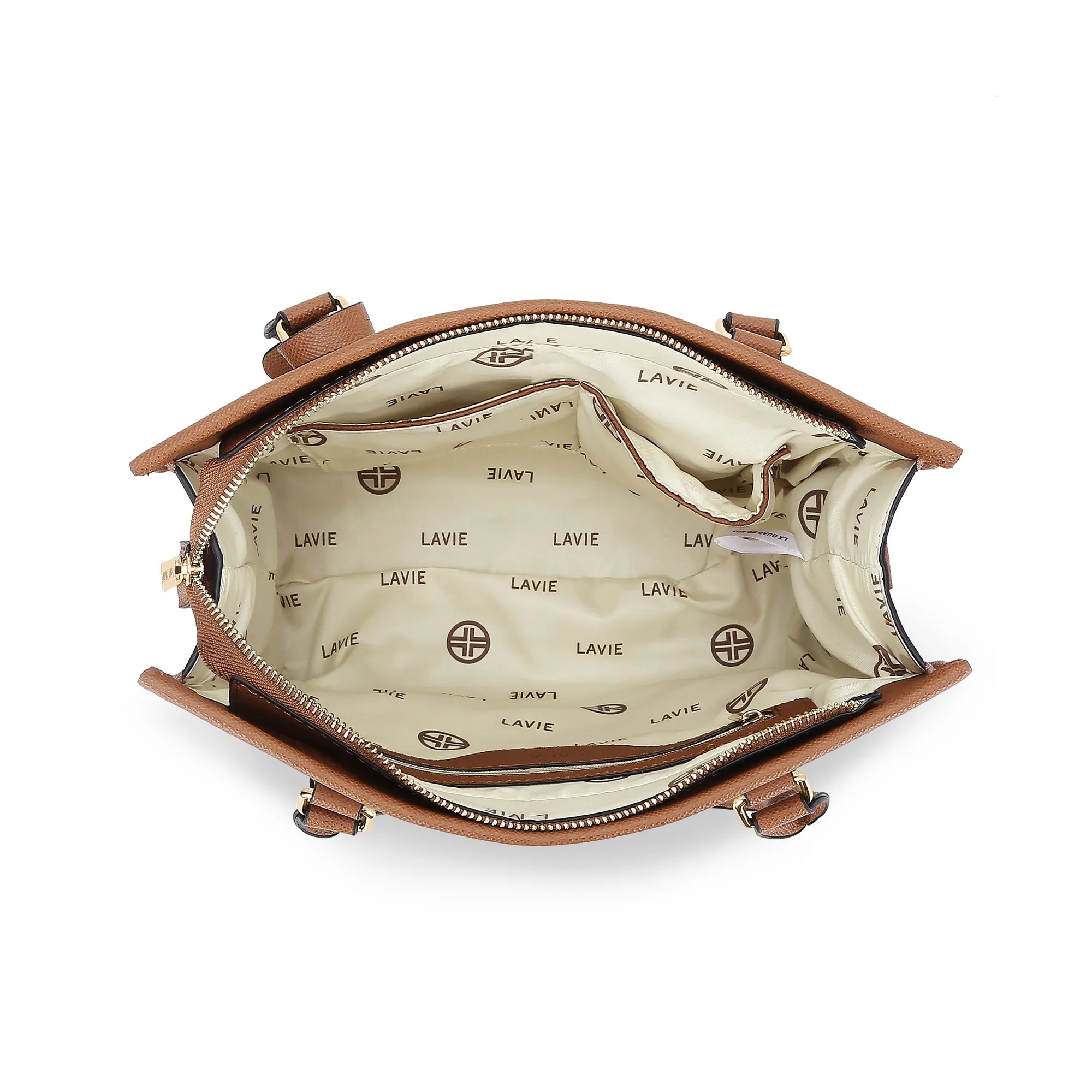 Lavie Luxe Monogram Quad Off White Medium Women's Satchel