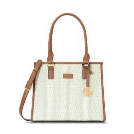Lavie Luxe Monogram Quad Off White Medium Women's Satchel