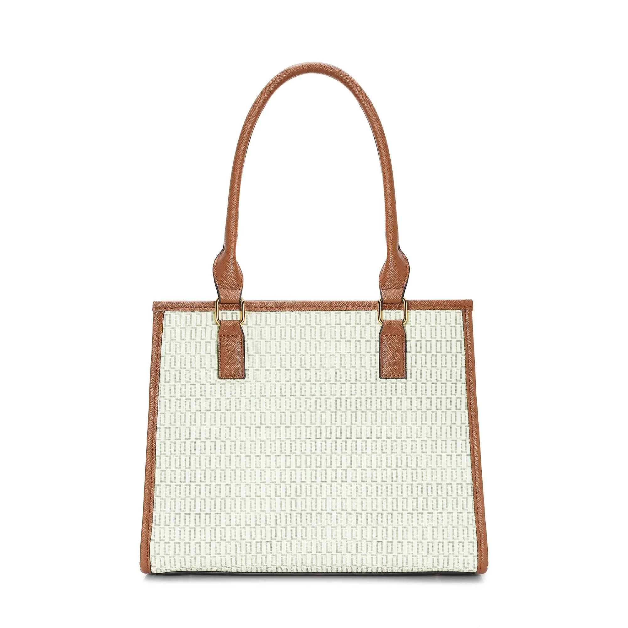 Lavie Luxe Monogram Quad Off White Medium Women's Satchel