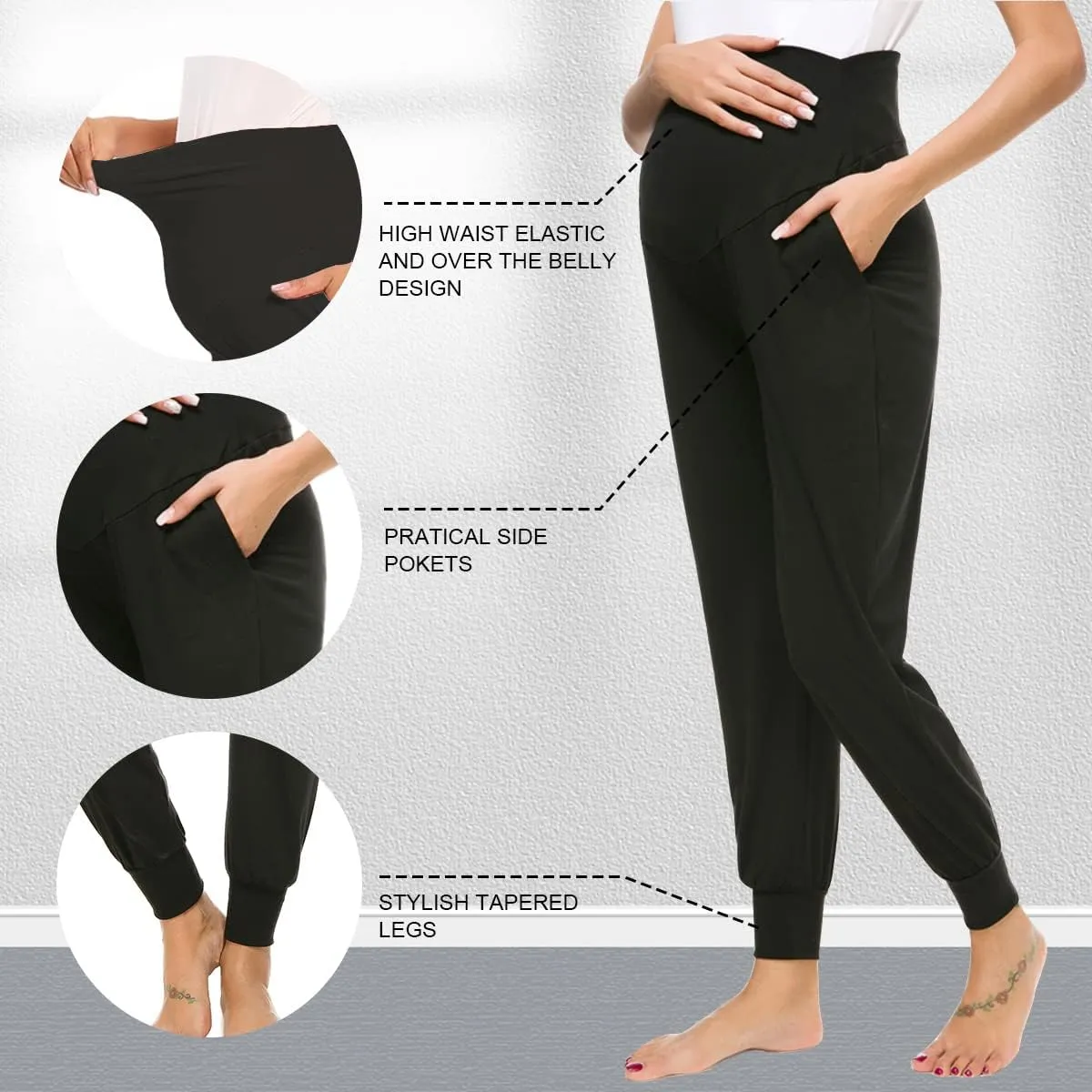 Liu & Qu Maternity Women's Casual Pants Stretchy Comfortable Lounge Pants