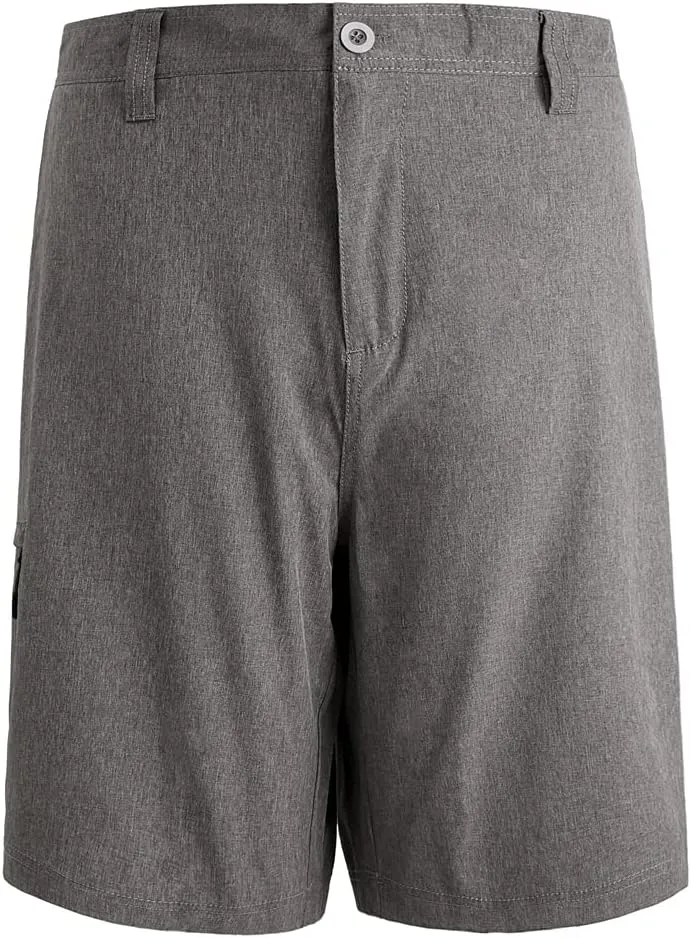 Mens Cargo Shorts Hybrid Amphibian Workout Pants Casual Athletic Golf Workout Lightweight Multi Pockets Twill Short