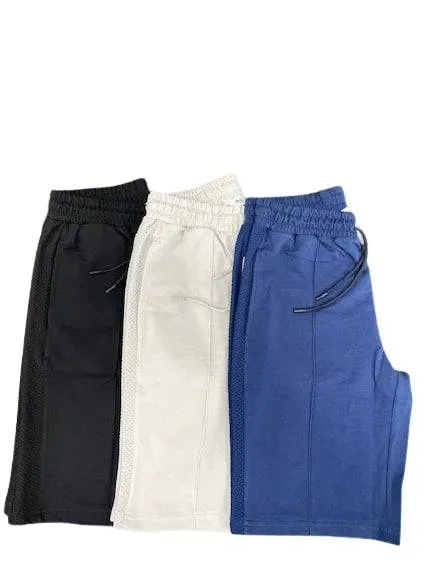 Men's Casual Shorts - Gym or Workout Shorts for Men, 3 Pair Pack of Navy, Black, or Gray