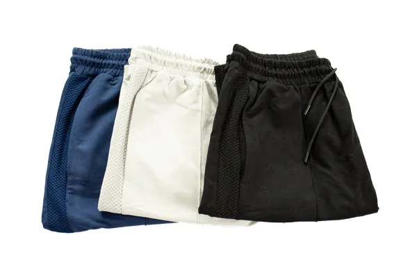 Men's Casual Shorts - Gym or Workout Shorts for Men, 3 Pair Pack of Navy, Black, or Gray