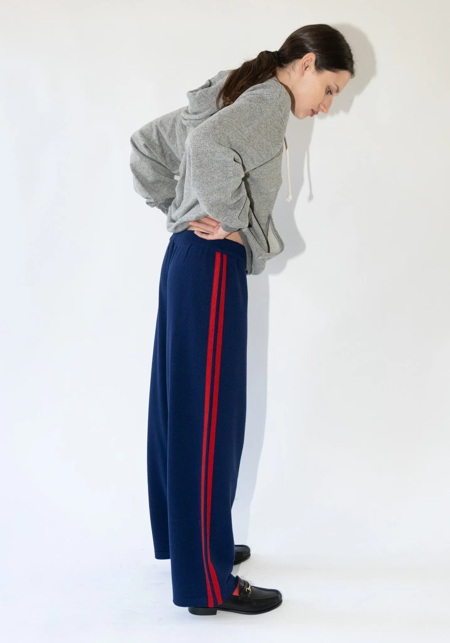 Merino Wool Pants in Midnight Blue
