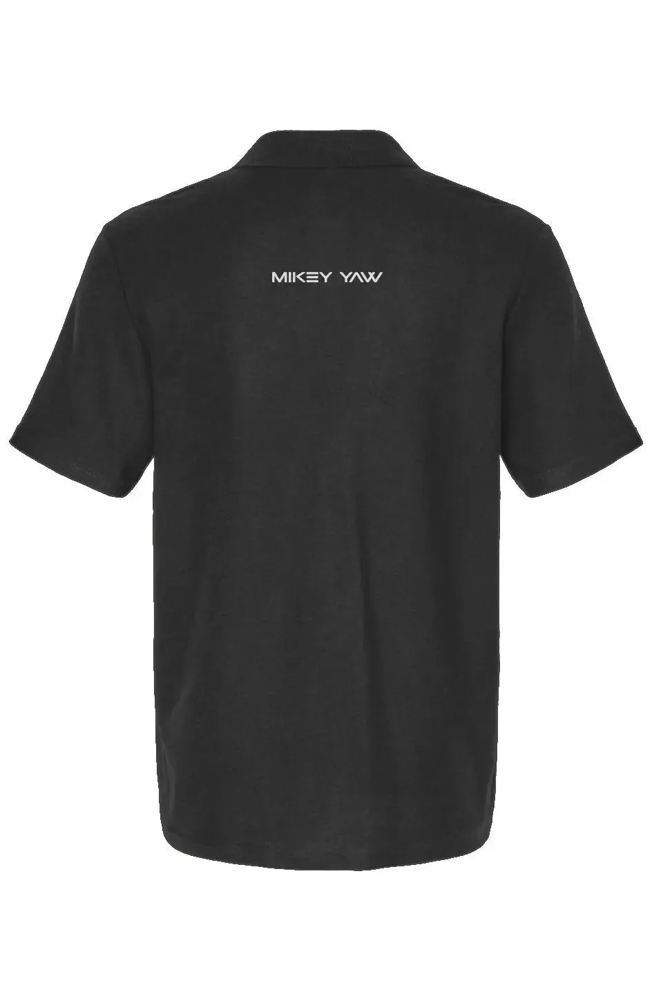 Monogram Cotton Black Pique Polo Short Sleeve Shirt