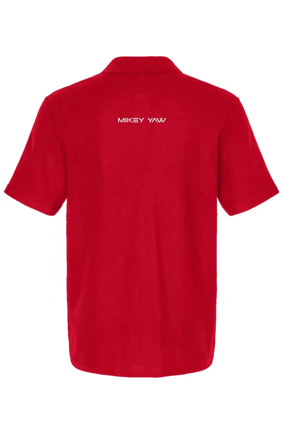 Monogram Cotton Red Pique Polo Shirt Sleeve Shirt
