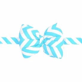 Mutt Of Course Chevron Blue Bow - Bow tie for pets