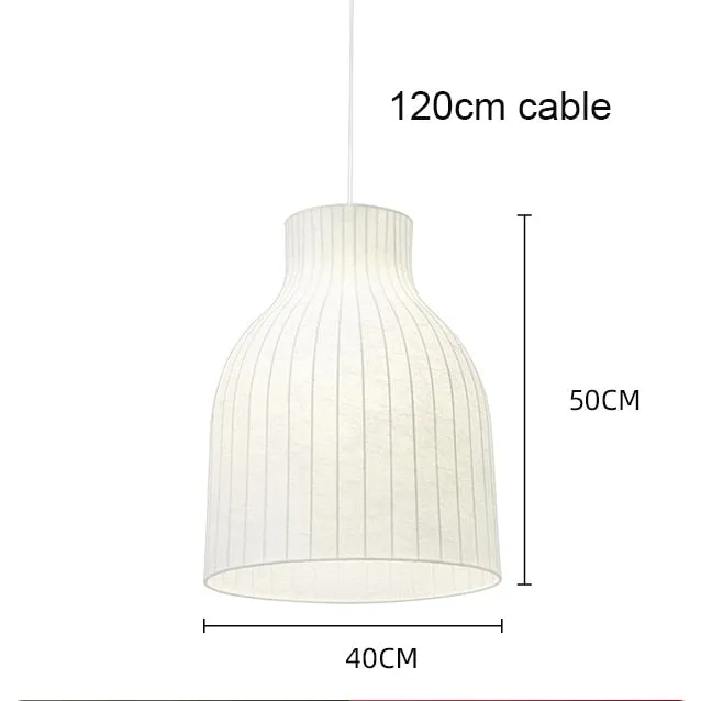 Nordic LED Pendant Chandelier: Modern Silk Fabric Hanging Lamp for Living Room, Dining Room, Bar, and Stairs
