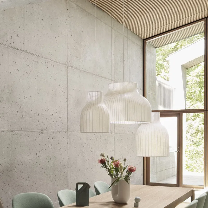 Nordic LED Pendant Chandelier: Modern Silk Fabric Hanging Lamp for Living Room, Dining Room, Bar, and Stairs