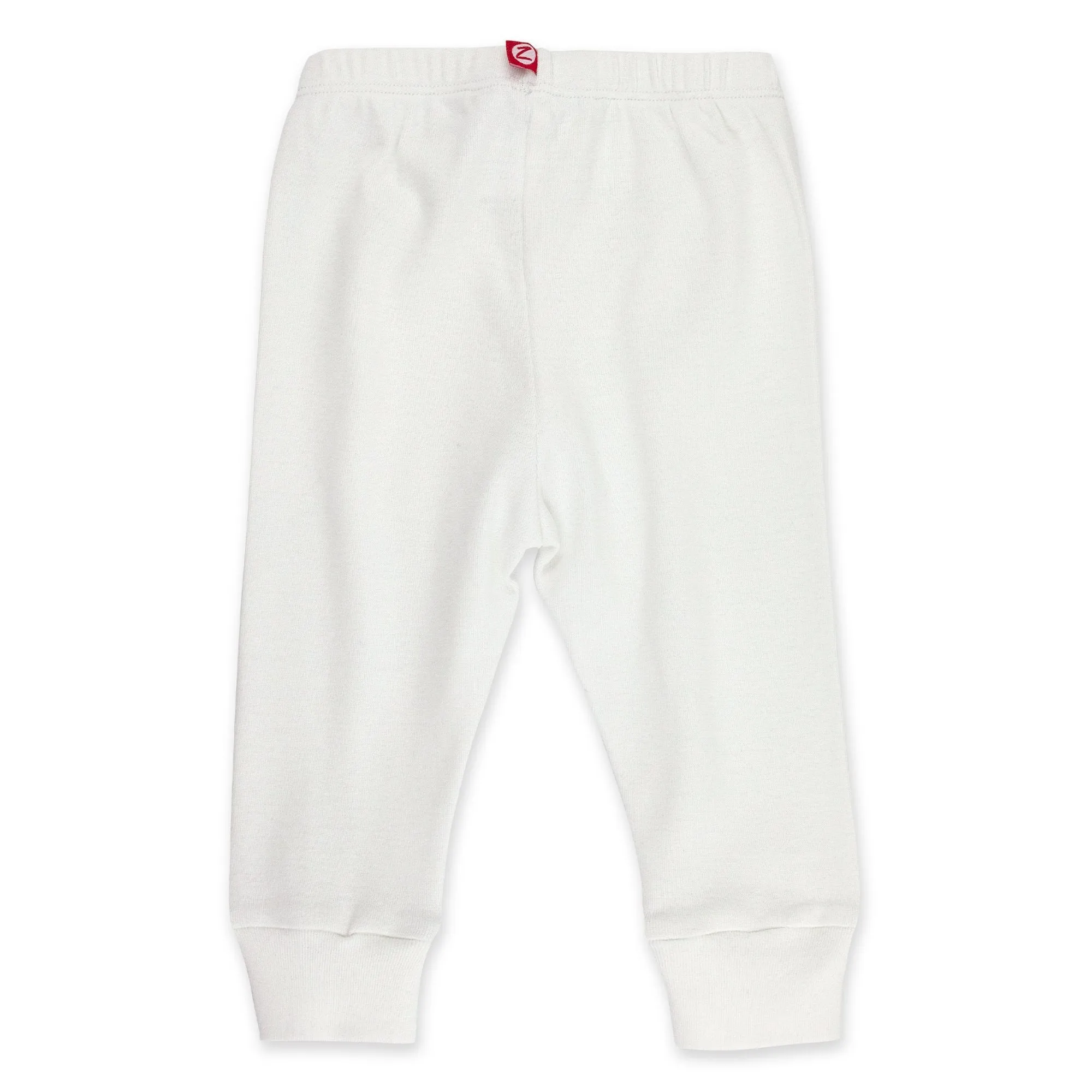 Organic Cotton Rib Jogger Pant - White