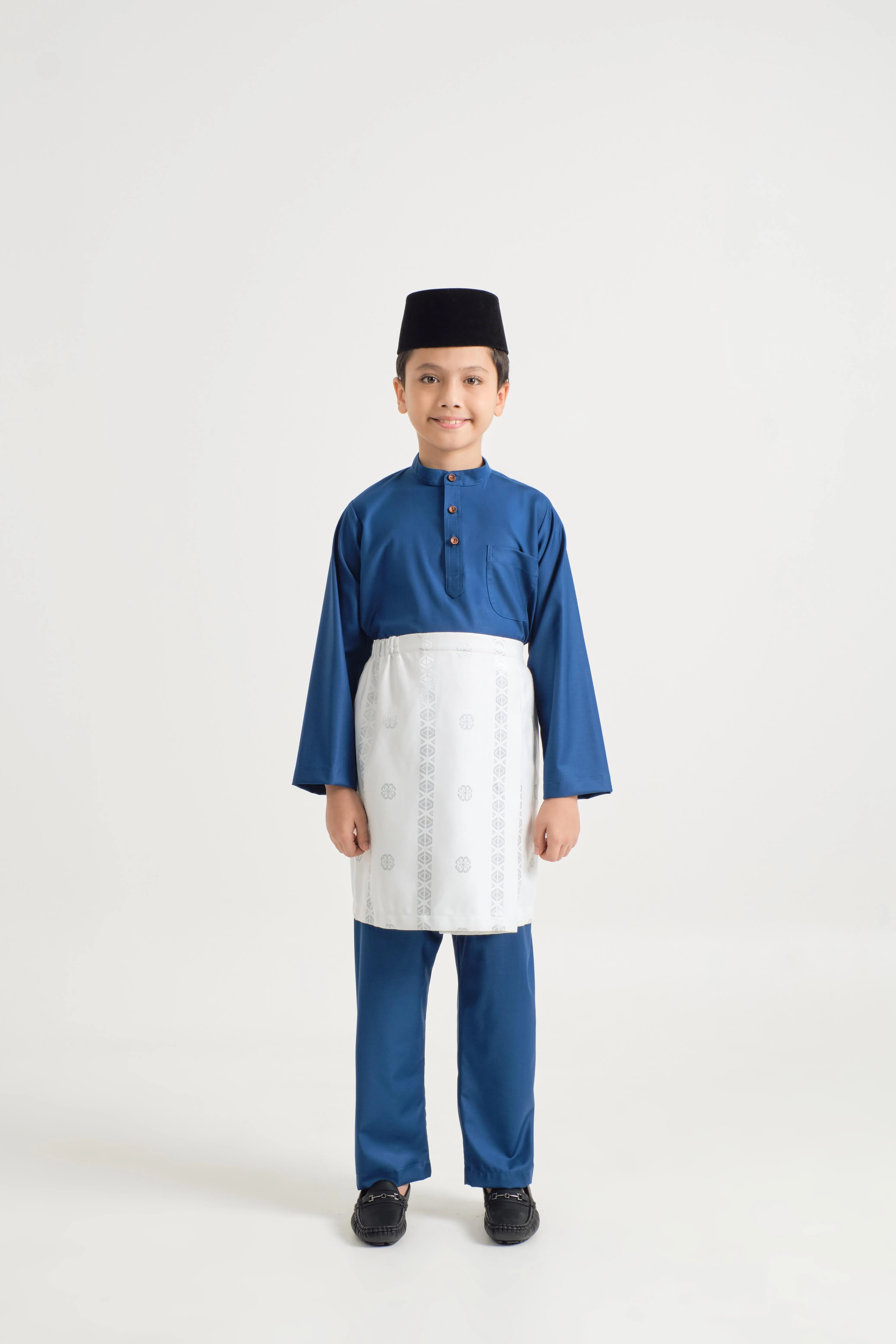 Patawali Boys Baju Melayu Cekak Musang - Classic Blue