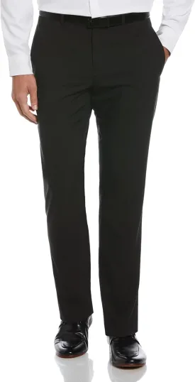 Perry Ellis Men's Slim Fit Solid Flat Front Pant