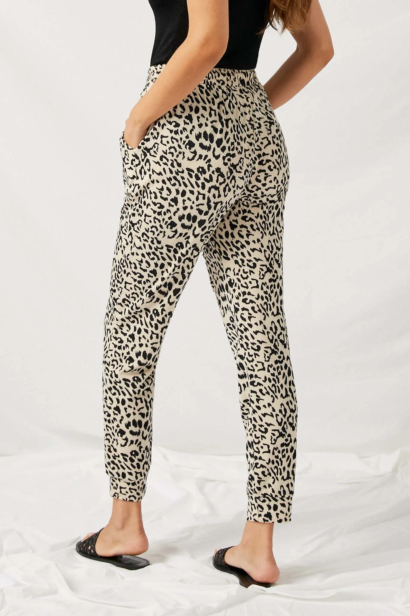 Printed Distressed Jogger Pants
