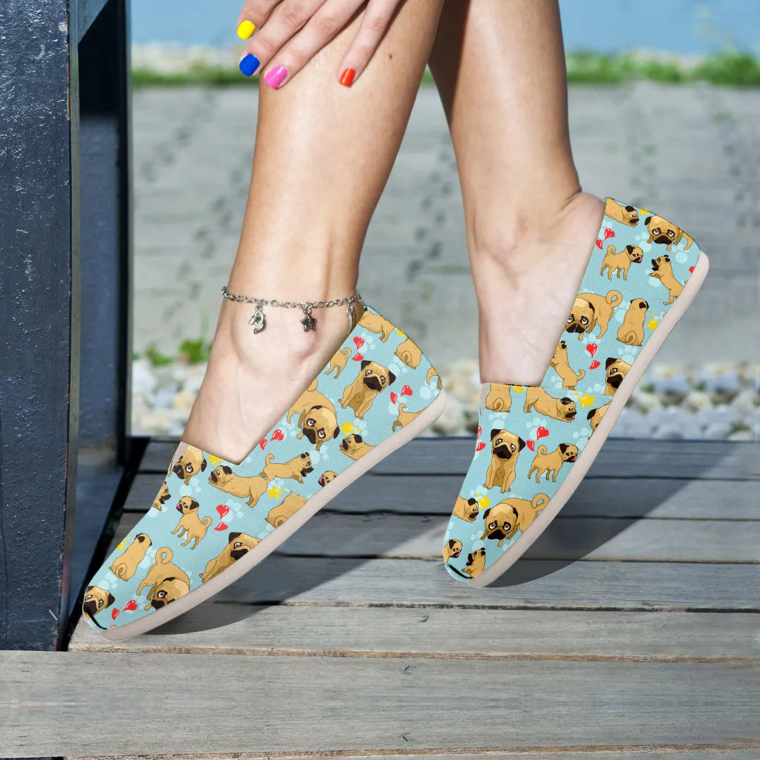 PUG LOVE CASUAL SHOES - FREE SHIPPING WORLD WIDE