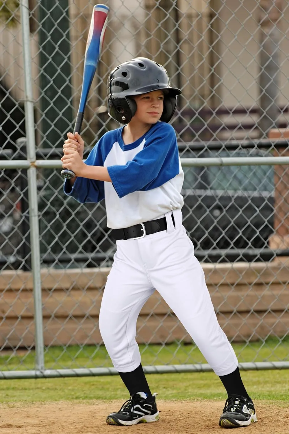 Resinta Toddler & Youth Boys Baseball Pants with Socks and Belt Kids Knicker Softball Pants Knee-Length Kids Tee Ball Pant