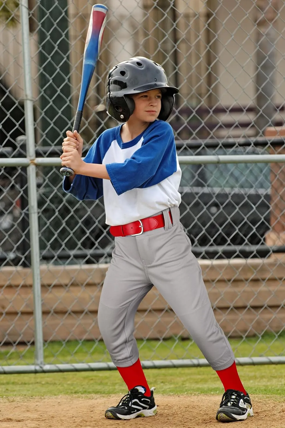 Resinta Toddler & Youth Boys Baseball Pants with Socks and Belt Kids Knicker Softball Pants Knee-Length Kids Tee Ball Pant