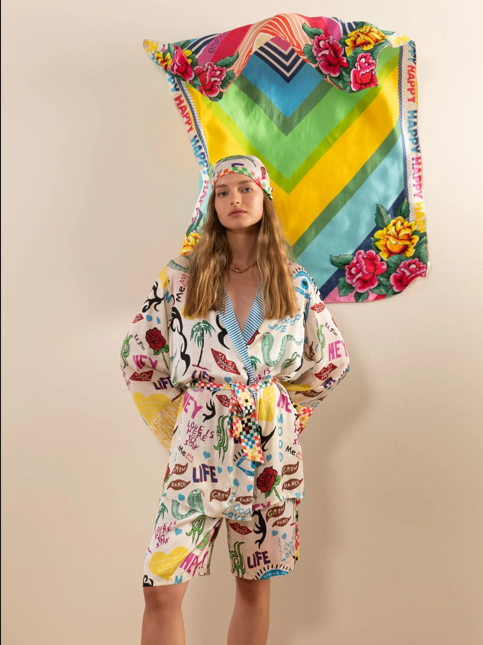 River Vacation Printed Scarf