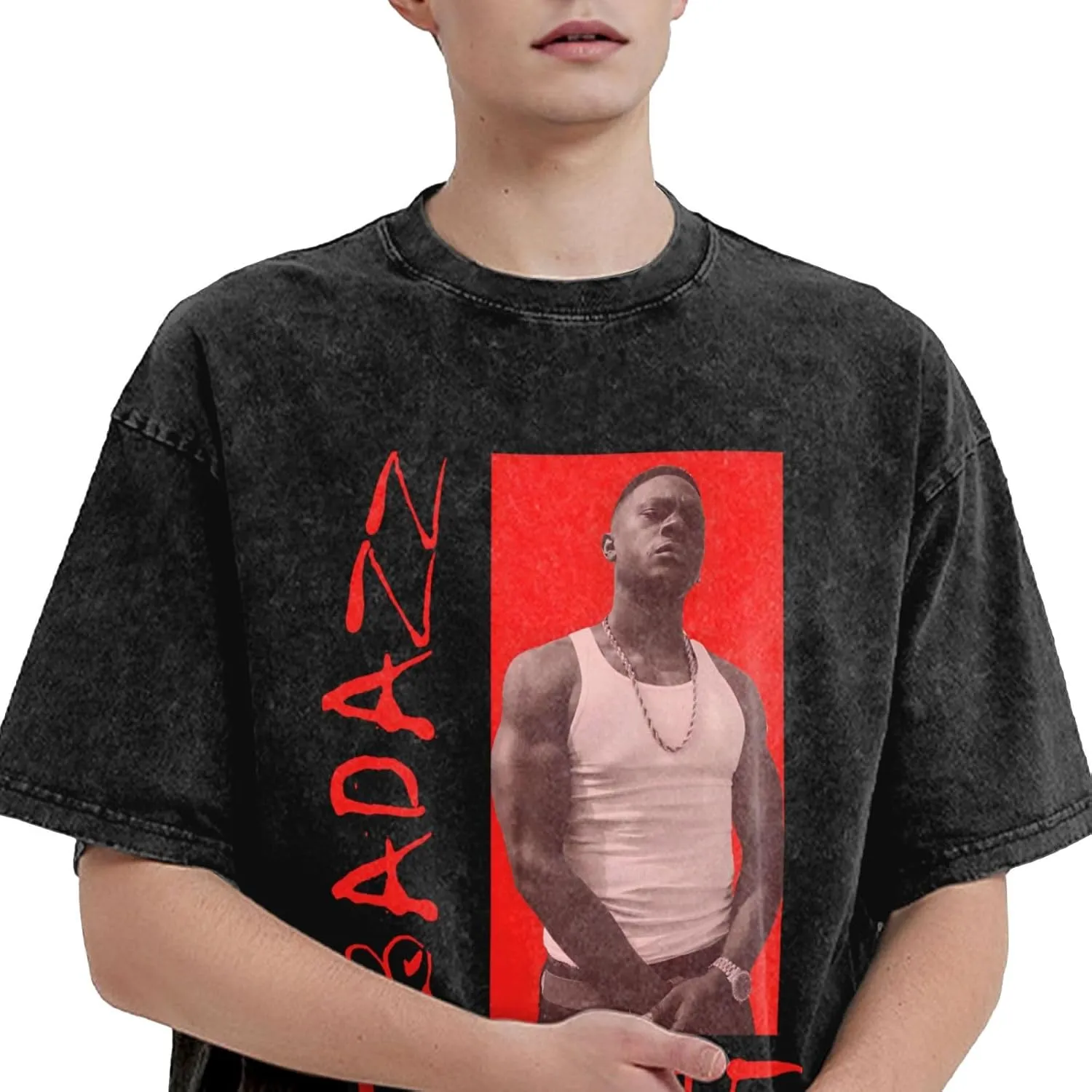 Shirt Men's Oversized Loose Fit Vintage Washed Cotton Casual T-Shirts