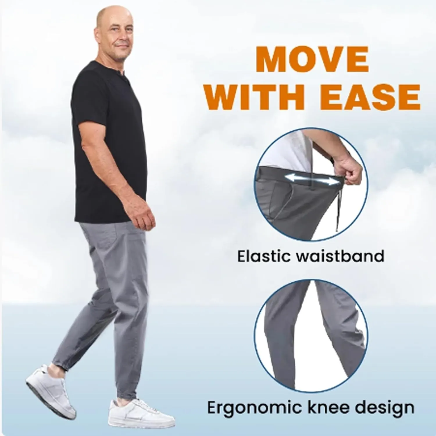 Sirmale Cargo Pants, Sirmale Multipants - High Stretch Multi-Pocket Cargo Pants, Men Comfy Multi Pants-Black||S