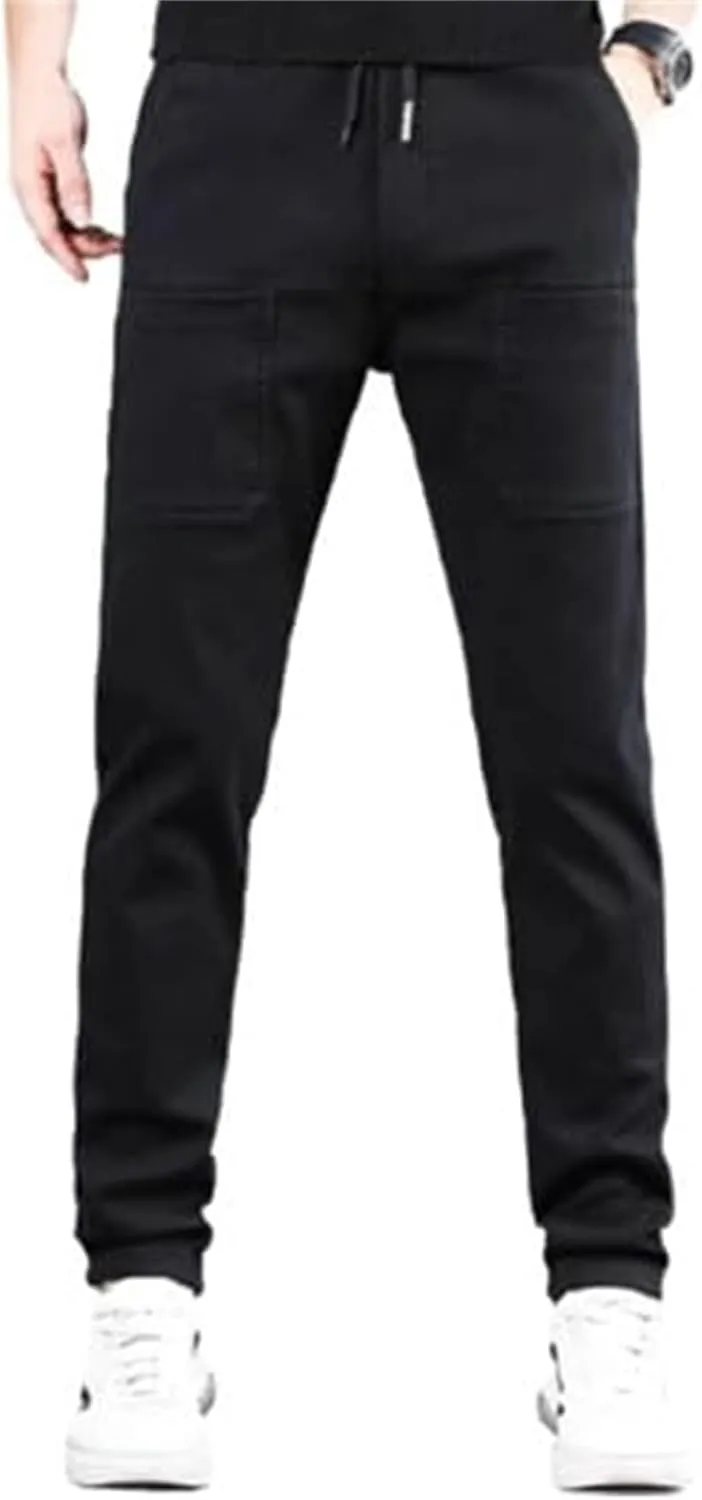 Sirmale Cargo Pants, Sirmale Multipants - High Stretch Multi-Pocket Cargo Pants, Men Comfy Multi Pants-Black||S