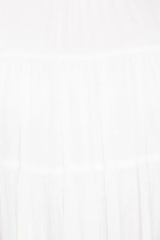 Sleeveless Ruffle Neck Tiered Dress