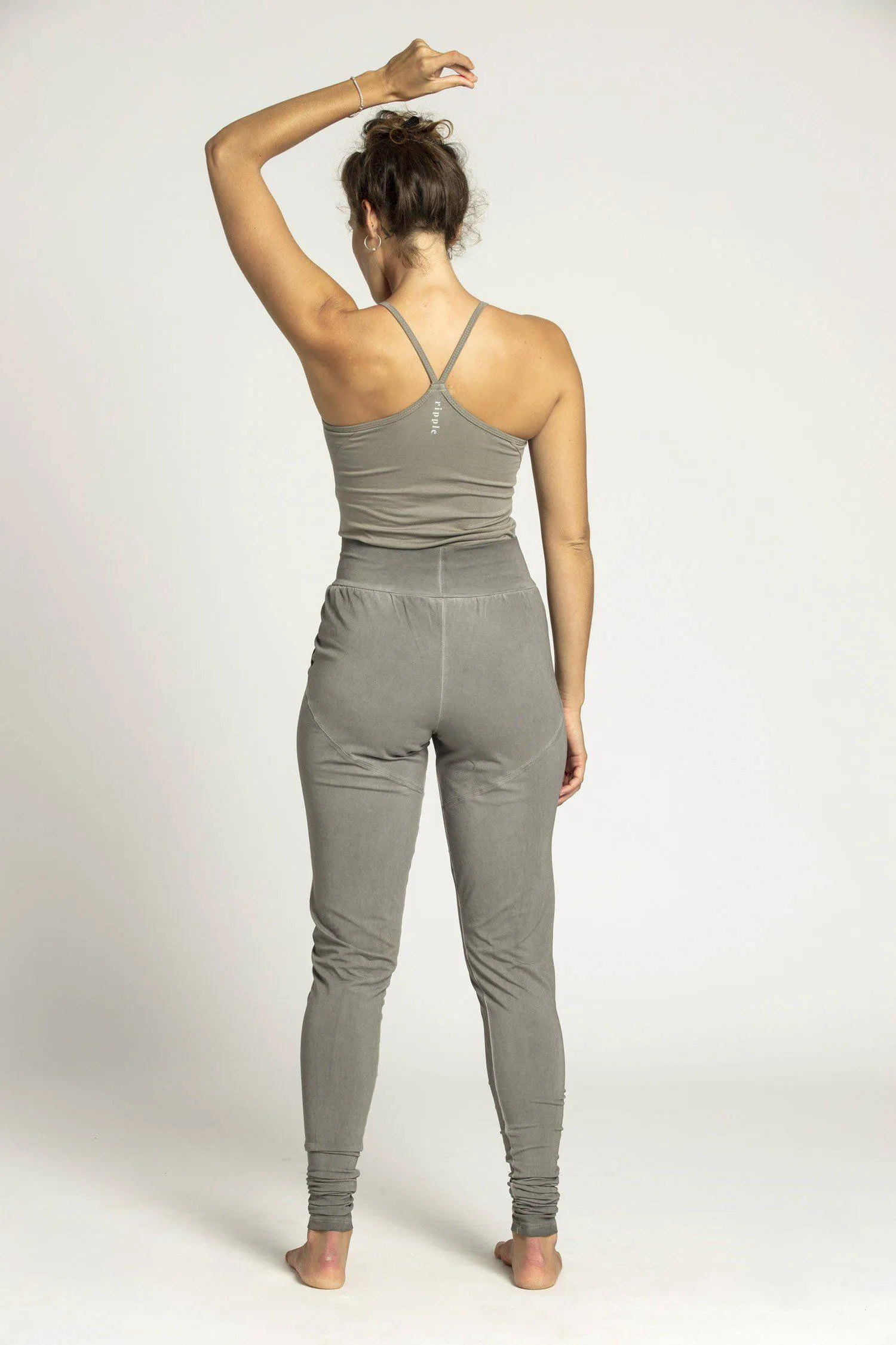 Stonewash Extra Long Slouchy Pants