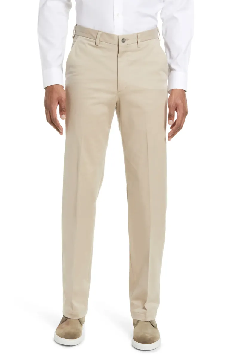 Stretch Vintage Twill<br>Flat Front<br>Trim Fit