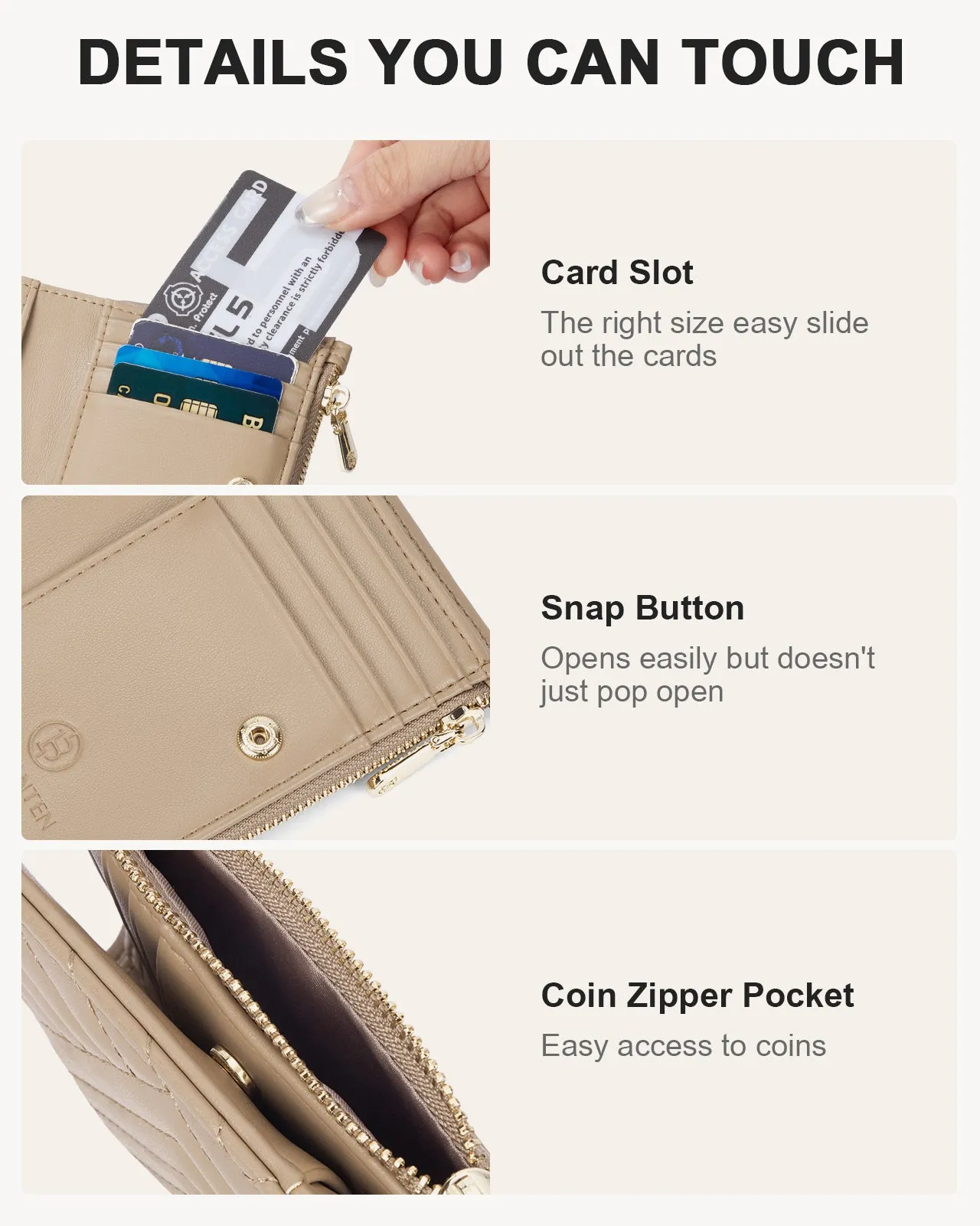 Sweezy Small Leather Slim Bifold Wallet