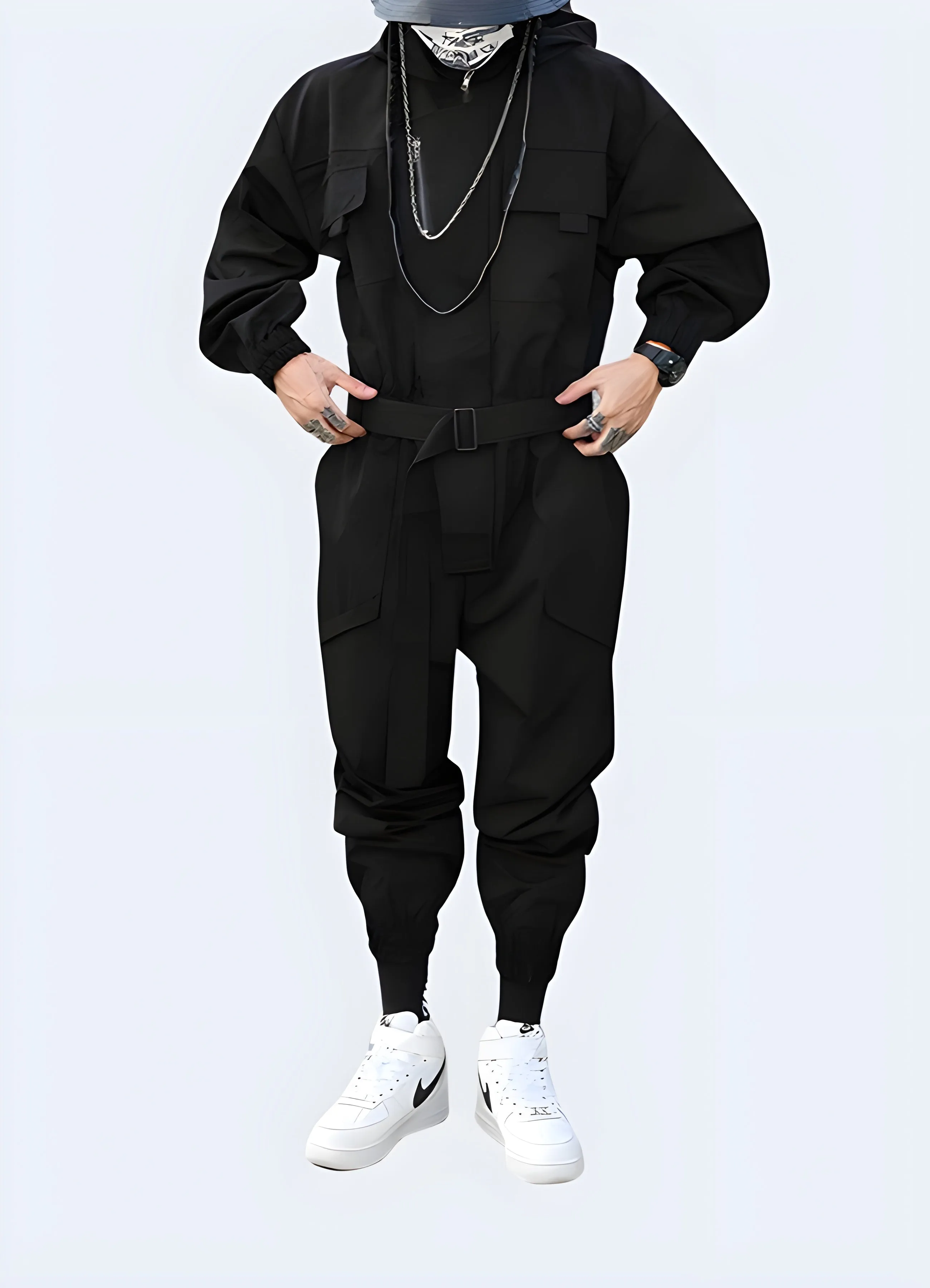 Urban Performance Techwear Jumpsuit for All-Weather Versatility