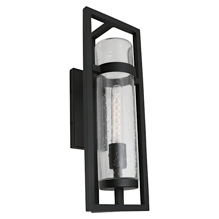 Toulon Black Cylindrical Exterior Coach Wall Light