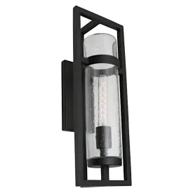 Toulon Black Cylindrical Exterior Coach Wall Light