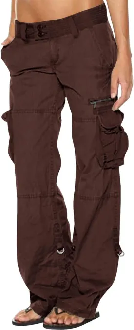 Women's Cargo Pants High Waisted Casual Wide Leg Pants Baggy Stretch Military Tactical Pants with Pockets